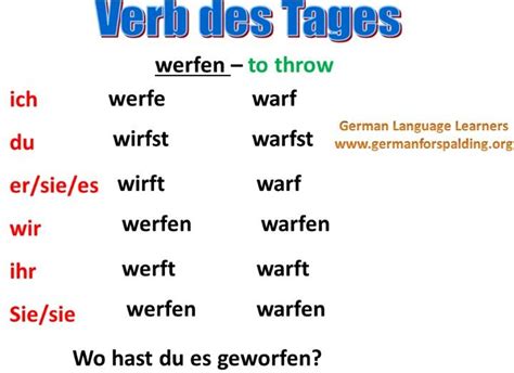 werfen englisch|werfen verb.